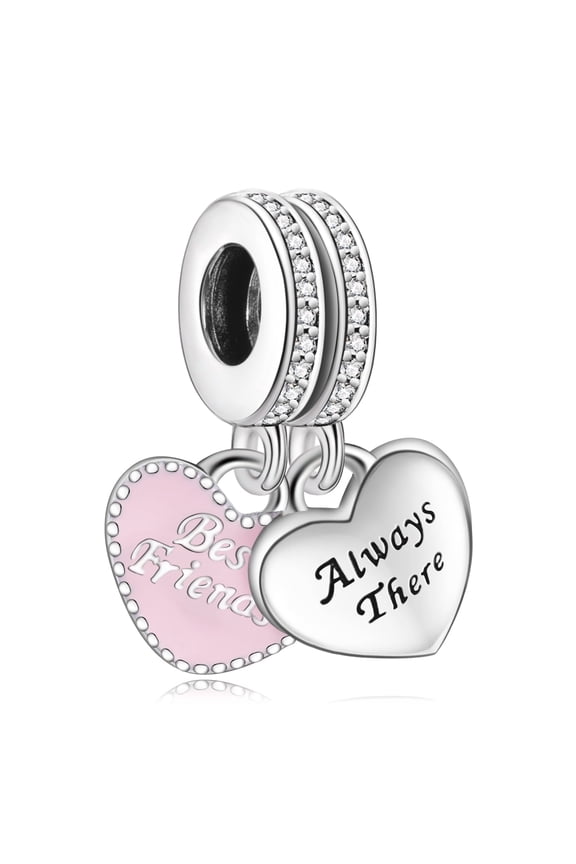 925 Sterling Silver Charm for Bracelets Best Friends Dangle Charms Women Bracelet Charm