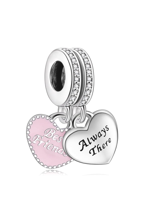 925 Sterling Silver Charm for Bracelets Best Friends Dangle Charms Women Bracelet Charm