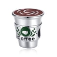thumbnail image 1 of 925 Sterling Silver Charm for Bracelets Coffee Cup Charms Women Bracelet Charm, 1 of 5