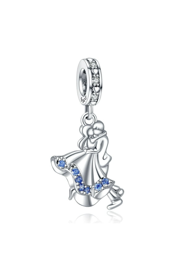 925 Sterling Silver Charm for Bracelets Dancing Loved Couples Dangle Charms Women Bracelet Charm