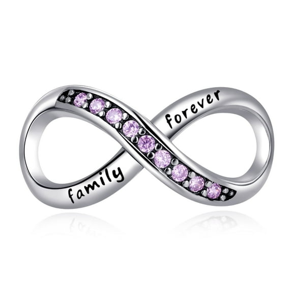 925 Sterling Silver Charm for Bracelets Family Forever Infinity Charms Women Bracelet Charm