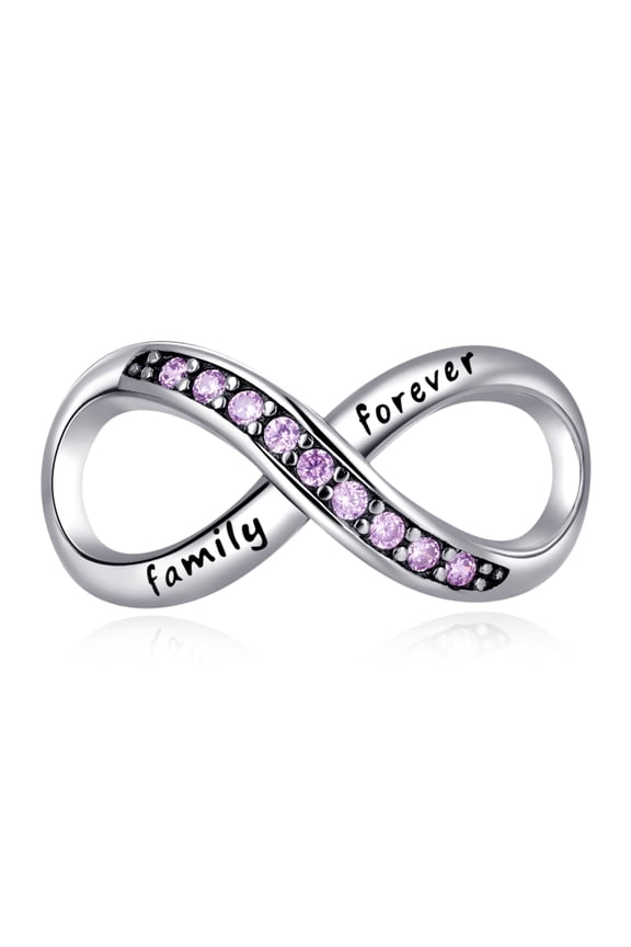 925 Sterling Silver Charm for Bracelets Family Forever Infinity Charms Women Bracelet Charm