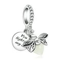 thumbnail image 1 of 925 Sterling Silver Charm for Bracelets Glowing-At-Night Firefly Dangle Charms Women Bracelet Charm, 1 of 6