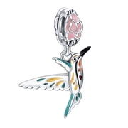 ROSIANNA 925 Sterling Silver Charm for Bracelets Hummingbird Dangle Charms Women Girl Bracelet Charm Gift