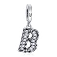 thumbnail image 1 of ROSIANNA 925 Sterling Silver Charm for Bracelets Letter B Pendant Name Initial Aphabets Birthday Charm Women Bracelet Charm, 1 of 7