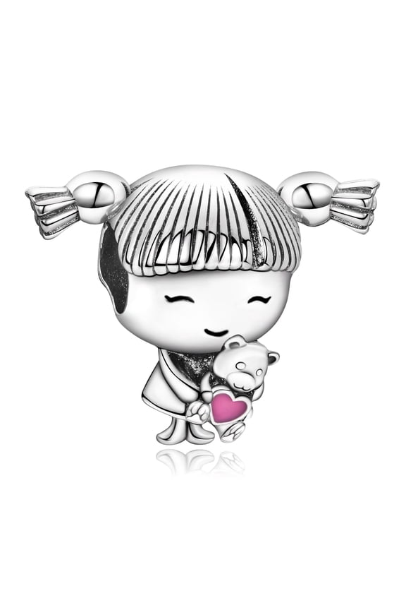 925 Sterling Silver Charm for Bracelets Little Baby Girl Bead Charms Women Bracelet Charm