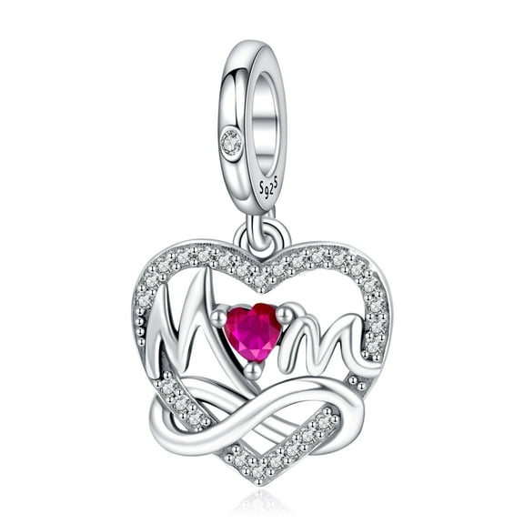 ROSIANNA 925 Sterling Silver Charm for Bracelets Mom Infinity Love Dangle Charms Women Girl Bracelet Charm Gifts