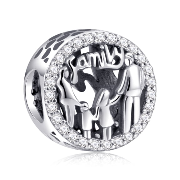 ROSIANNA 925 Sterling Silver Charm for Bracelets a family of fourCharms Women Bracelet Charm