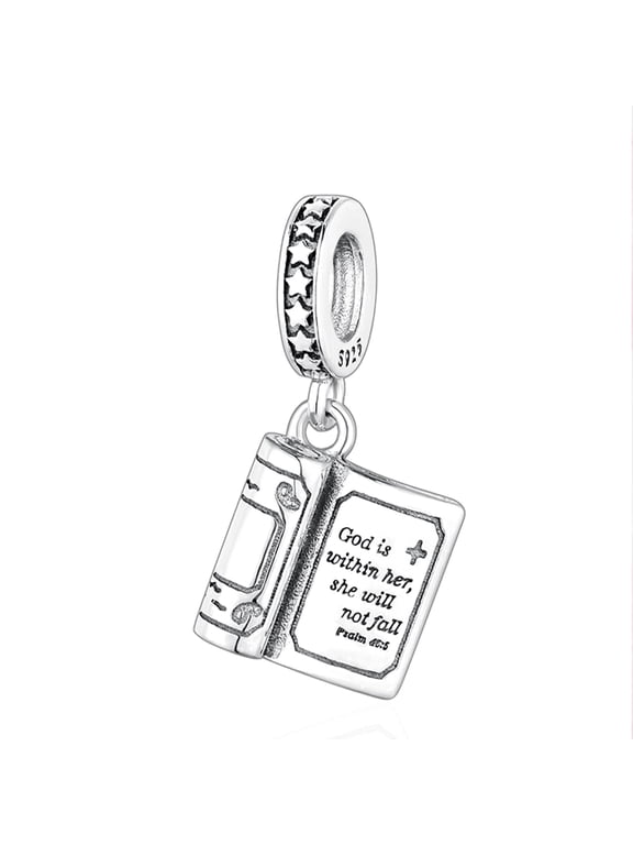 925 Sterling Silver Charm for Bracelets The Bible Charms Women Bracelet Charm