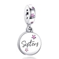 thumbnail image 1 of 925 Sterling Silver Charm for Bracelets Sisters Dangle Charms Women Bracelet Charm, 1 of 6