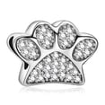 thumbnail image 1 of ROSIANNA 925 Sterling Silver Charm for Bracelets Sparkling Pet Paws Charm Women Bracelet Charm, 1 of 6