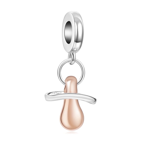 925 Sterling Silver Charm for Bracelets Baby Pacifier Dangle Charm Women Bracelet Charm