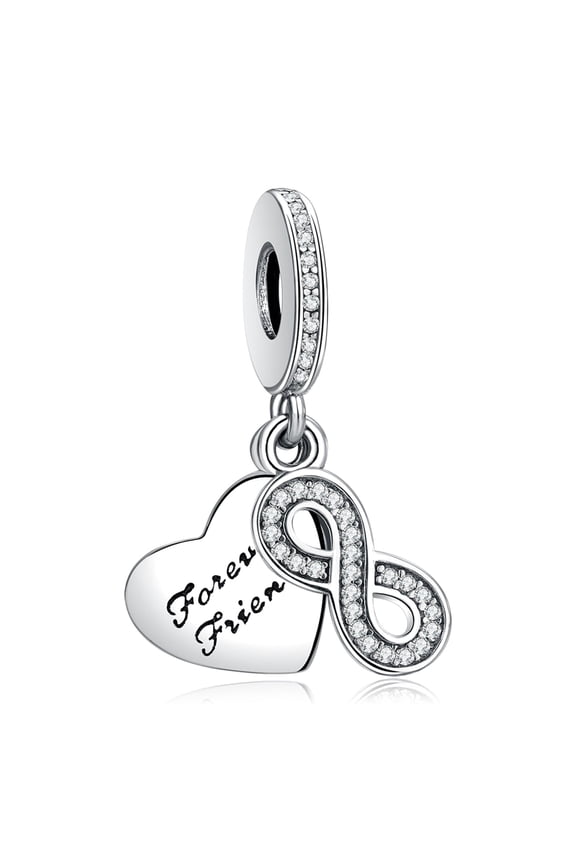 925 Sterling Silver Charm for Bracelets Best Friends Infinity Dangle Charms Women Bracelet Charm