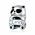 thumbnail image 1 of ROSIANNA 925 Sterling Silver Charm for Bracelets Cartoon Panda Doll Love Only Charm Women Bracelet Charm, 1 of 5