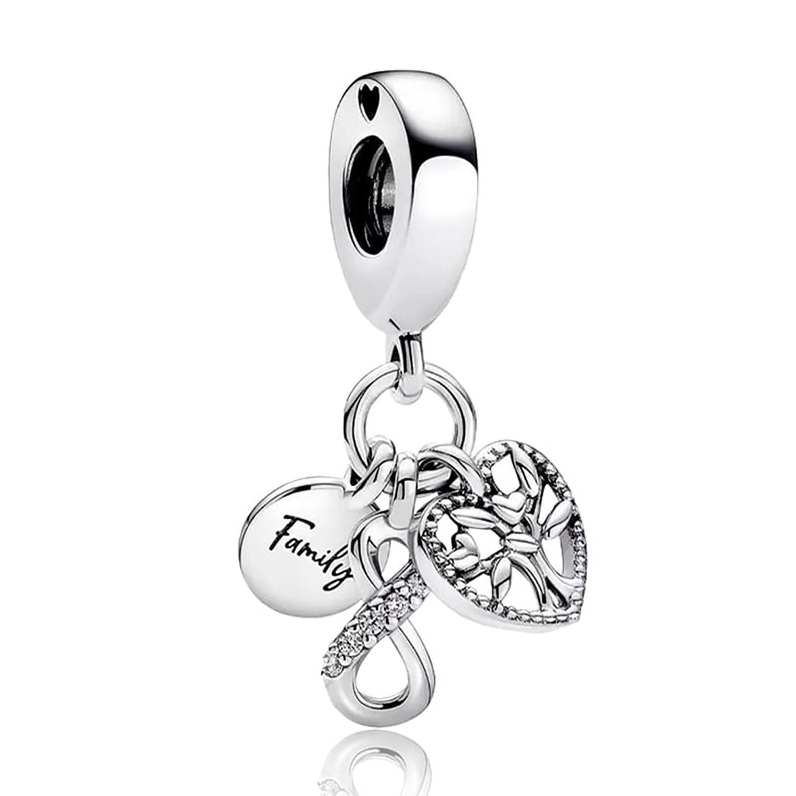 ROSIANNA 925 Sterling Silver Charm for Bracelets Family Infinity Tree of Life Dangle Charms Women Bracelet Charm