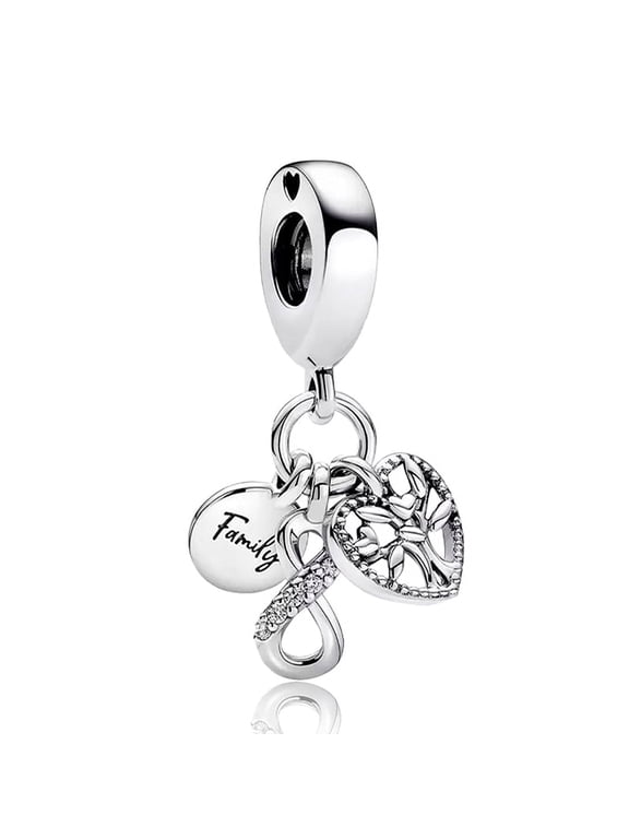 925 Sterling Silver Charm for Bracelets Family Infinity Tree of Life Dangle Charms Women Bracelet Charm