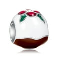thumbnail image 1 of 925 Sterling Silver Charm for Bracelets Festive Pudding Charm Women Bracelet Charm, 1 of 6