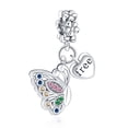 thumbnail image 1 of 925 Sterling Silver Charm for Bracelets Butterfly Dangle Charms Women Bracelet Charm Gift, 1 of 5