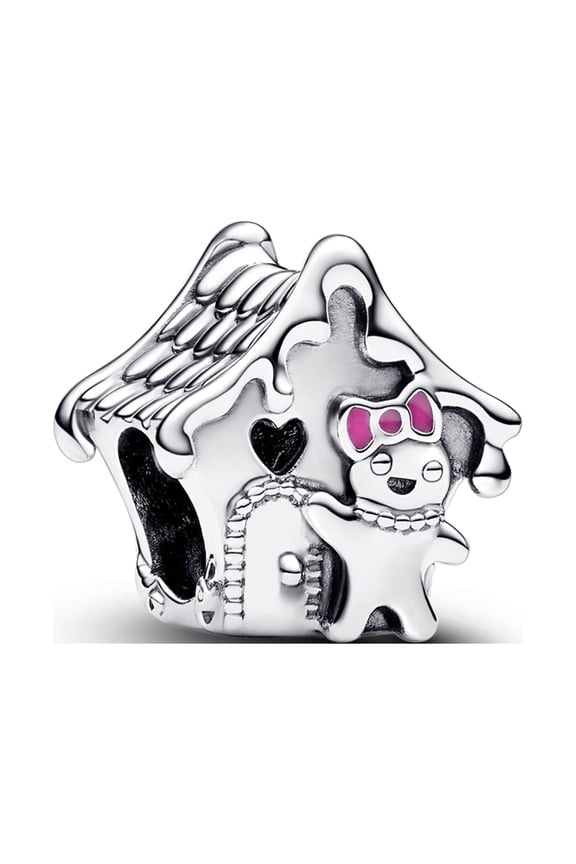 925 Sterling Silver Charm for Bracelets Gingerbread House Charm Women Bracelet Charm