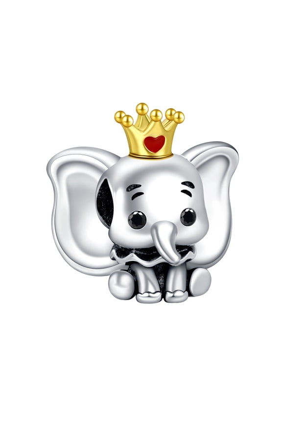 925 Sterling Silver Charm for Bracelets Gold Crown Elephant Bead Charms Women Bracelet Charm Gifts