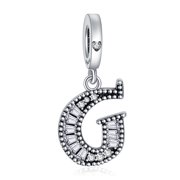 925 Sterling Silver Charm for Bracelets Letter G Pendant Name Initial Aphabets Birthday Charm Women Bracelet Charm