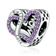 925 Sterling Silver Charm for Pandora Bracelets Mother Infinity Heart Bead Charms Women Bracelet Charm