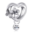 thumbnail image 1 of ROSIANNA 925 Sterling Silver Charm for Bracelets Paw Heart for Mom Dangle Charms Women Bracelet Charm, 1 of 5