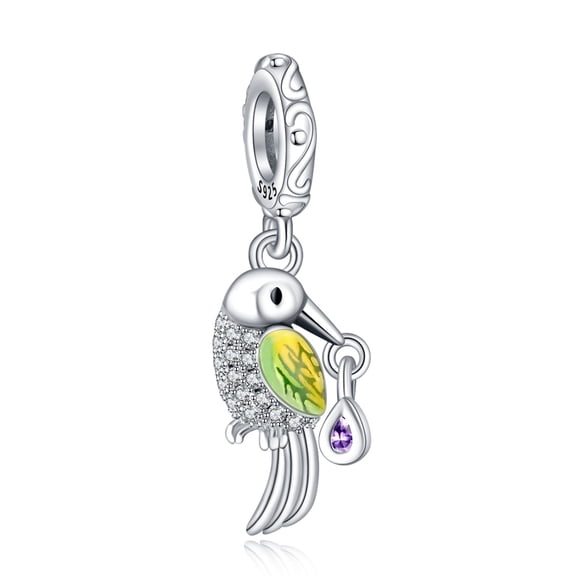 ROSIANNA 925 Sterling Silver Charm for Bracelets Summer Bird Dangle Charms Women Bracelet Charm
