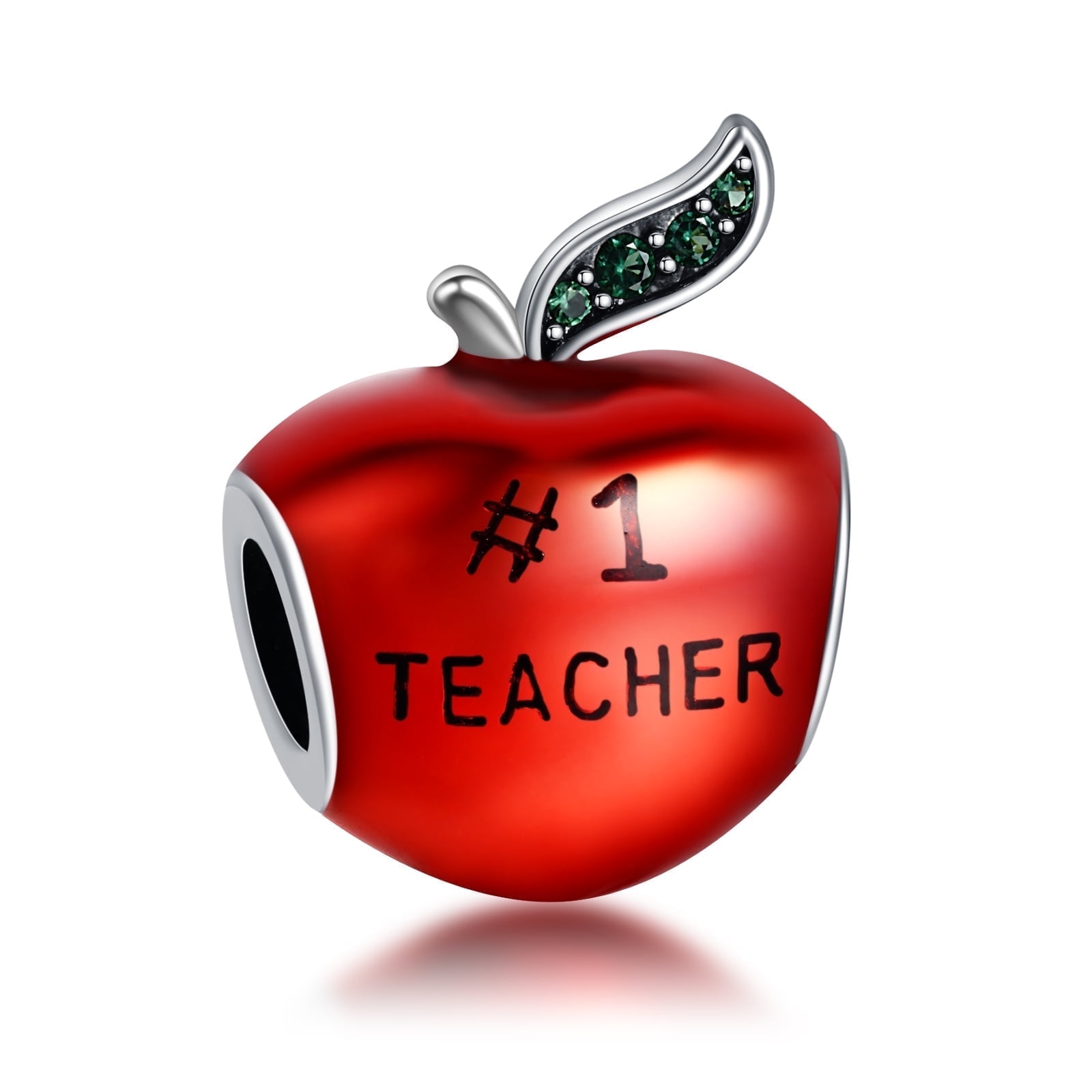 ROSIANNA 925 Sterling Silver Charm for Bracelets Teachers' Day Holiday Gift Apple Charm Women Bracelet Charm