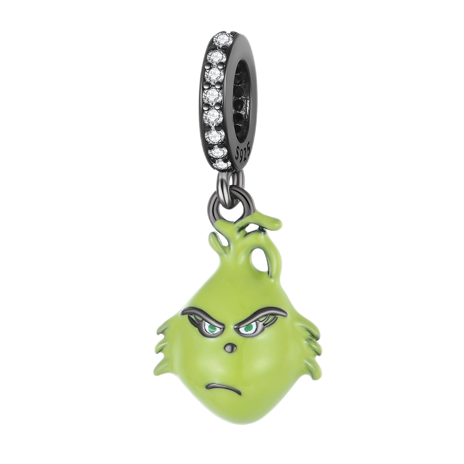 ROSIANNA 925 Sterling Silver Charm for Bracelets The Grinch Christmas Dangle Charms Women Bracelet Charm