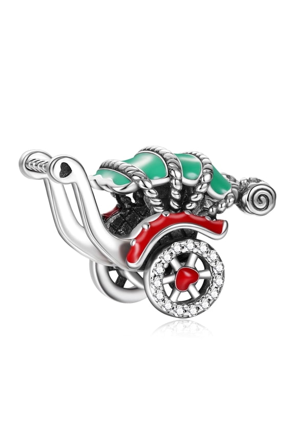 925 Sterling Silver Charm for Bracelets Traditional Rickshaw Charm Women Bracelet Charm