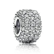 925 Sterling Silver Charm for Pandora Bracelets Triple-row Silver Charm Women Bracelet Charm