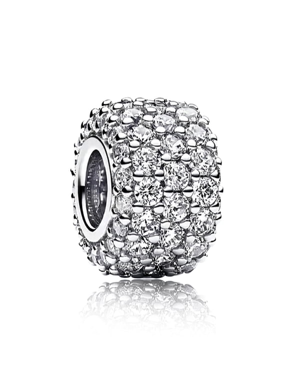 925 Sterling Silver Charm for Pandora Bracelets Triple-row Silver Charm Women Bracelet Charm