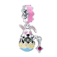 thumbnail image 1 of 925 Sterling Silver Charm for Bracelets Women Easter Rabbit & Egg Dangle Charms Necklace Gifts, 1 of 7