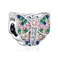 thumbnail image 1 of 925 Sterling Silver Charm for Women Bracelets Necklace CZ Paved Butterfly Bead Charms Women Girl Bracelet Charm Gift, 1 of 1