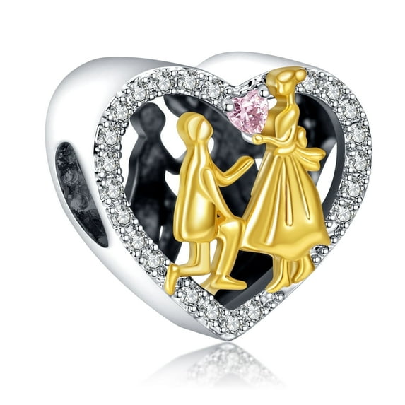 925 Sterling Silver Charm for Women Bracelets Necklace Heart Love Marriage Forever Love Charm Women Bracelet Charm