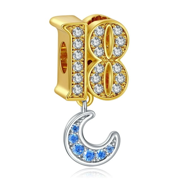 Sterling Silver Dangle Charm for Women Bracelets, Necklaces