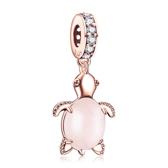 925 Sterling Silver Charm for Women Bracelets Necklace Ocean Turtle Rose Gold Dangle Charm Gift