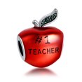 thumbnail image 1 of 925 Sterling Silver Charm for Women Bracelets Necklace Teachers' Day Holiday Gift Fruits Rouges Charm Women Bracelet Charm, 1 of 1