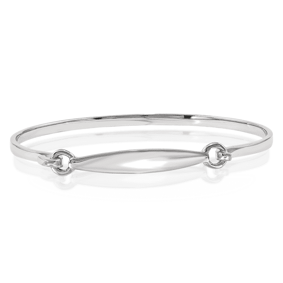 925 Sterling Silver ID Bangle Bracelet