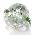 thumbnail image 1 of 925 Sterling Silver Chrome Diopside,Green Amethyst,White Topaz Ring, 1 of 2