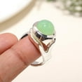 thumbnail image 1 of 925 Sterling Silver Chrysoprase Gemstone Designer Statement Ring – Handmade Silver Ring for Women, 1 of 2