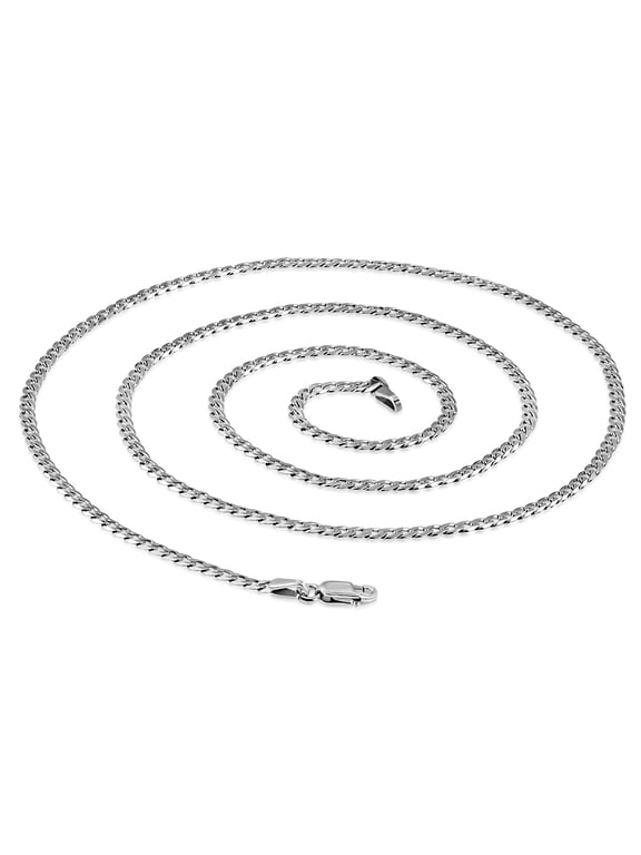 925 Sterling Silver Circle Link chain necklace 22"