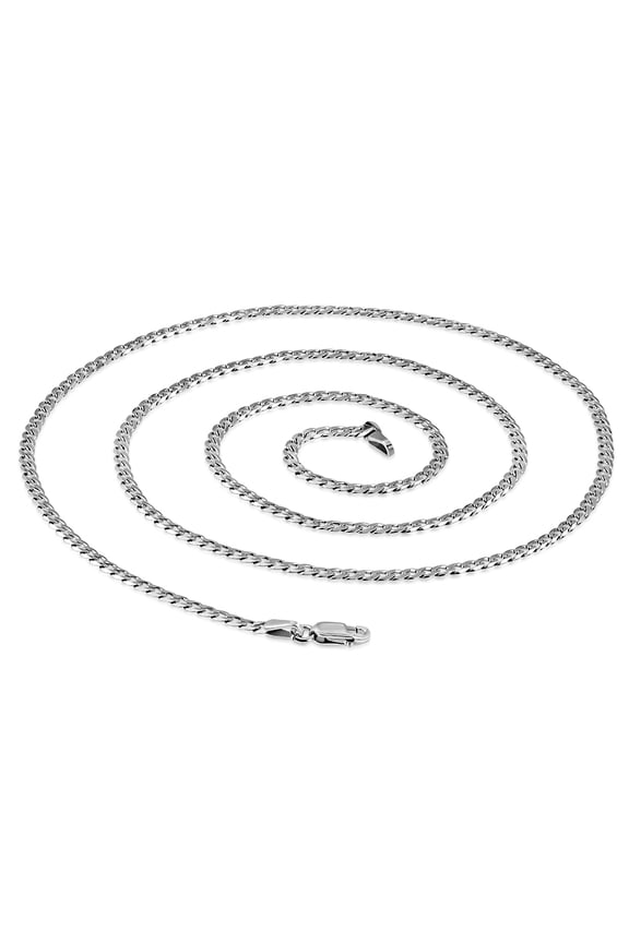 925 Sterling Silver Circle Link chain necklace 22"