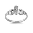 thumbnail image 1 of 925 Sterling Silver Claddagh Luck Blessing Ring Size 1, 1 of 2