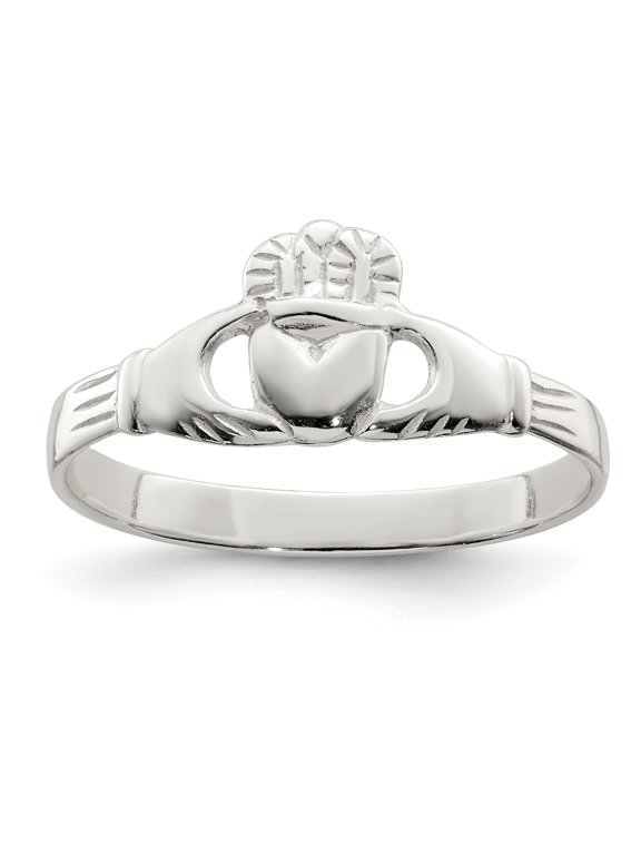 925 Sterling Silver Claddagh Ring Size 6