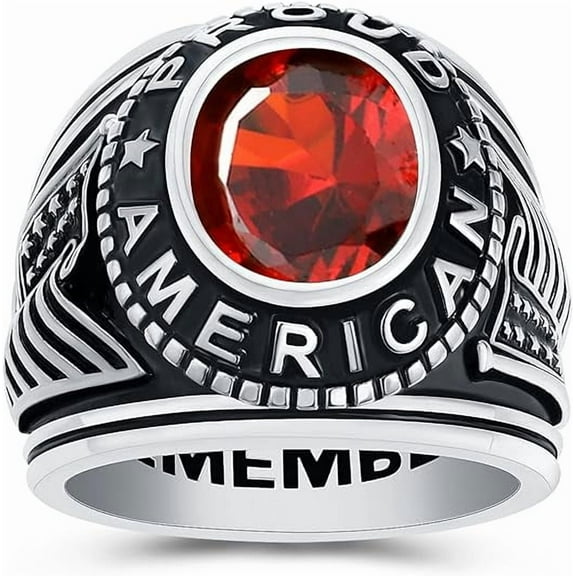 925 Sterling Silver Class Rings Fully Personalized Class Rings for Women Cubic Zirconia Birthstone Rings Custom Rings Class Rings for Women High School Size 5-15 College Rings for Women