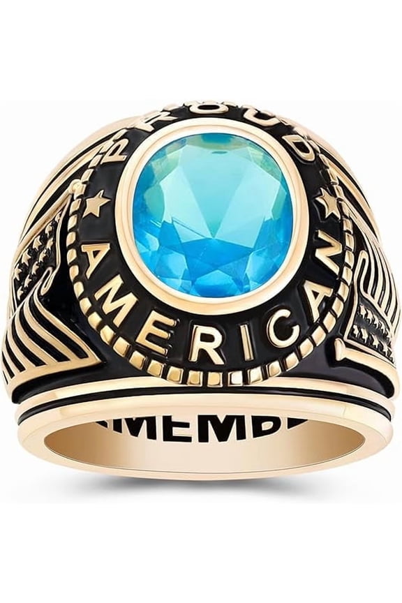 925 Sterling Silver Class Rings Fully Personalized Class Rings for Women Cubic Zirconia Birthstone Rings Custom Rings Class Rings for Women High School Size 5-15 College Rings for Women