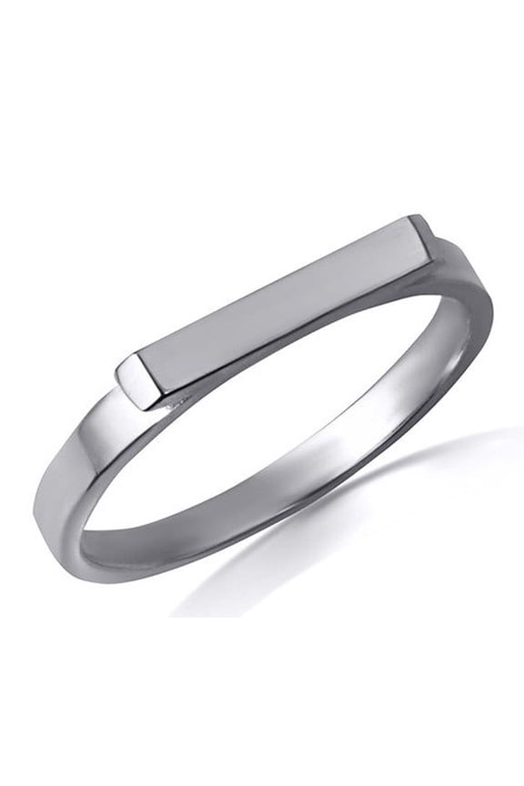 .925 Sterling Silver Classic Bar Ring (4.25)