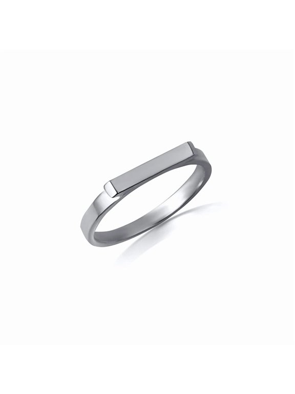 925 Sterling Silver Bar Ring (Size 4.5)